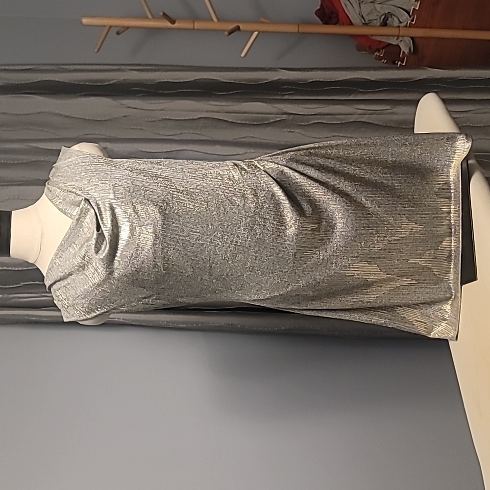 WHBM metallic sheath dress